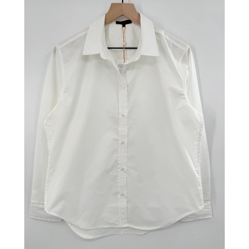 Quince Women's Cotton Poplin Long Sleeve Button Down Shirt Minimalistic M NWT - Picture 2 of 7